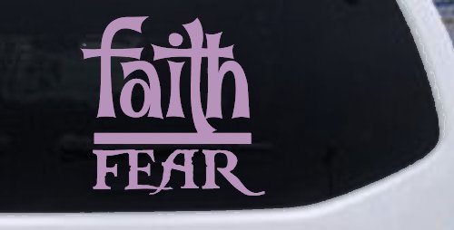 Faith Over Fear Christian Car or Truck Window Decal Sticker (Lilac)