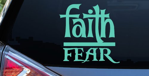 Faith Over Fear Christian Car or Truck Window Decal Sticker