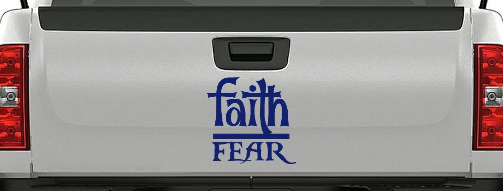 Faith Over Fear Christian Car or Truck Window Decal Sticker