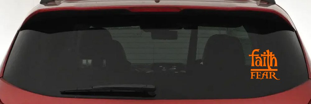 Faith Over Fear Christian Car or Truck Window Decal Sticker