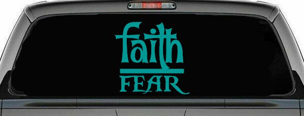 Faith Over Fear Christian Car or Truck Window Decal Sticker
