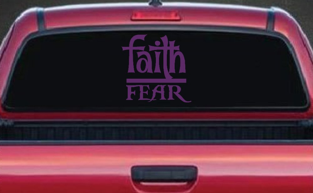 Faith Over Fear Christian Car or Truck Window Decal Sticker