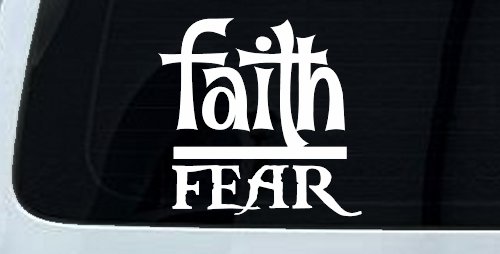 Faith Over Fear Christian Car or Truck Window Decal Sticker