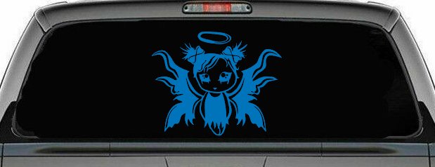 Gothic Girl Fallen Angel Gothic Halloween Car or Truck Window Decal Sticker