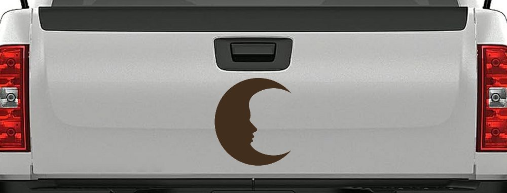Man In The Moon Car or Truck Window Decal Sticker (Brown)