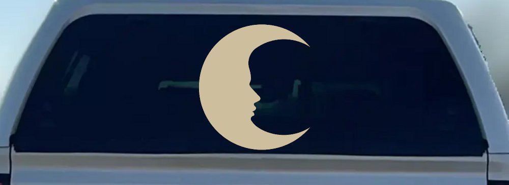 Man In The Moon Car or Truck Window Decal Sticker