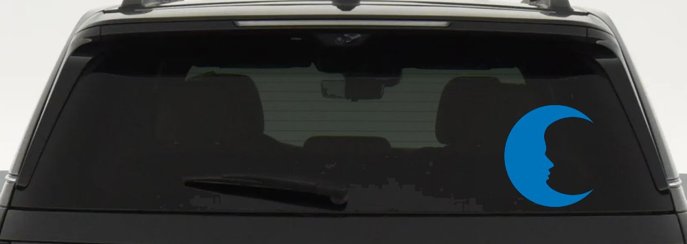Man In The Moon Car or Truck Window Decal Sticker