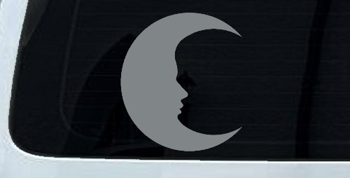 Man In The Moon Car or Truck Window Decal Sticker (Telegrey)