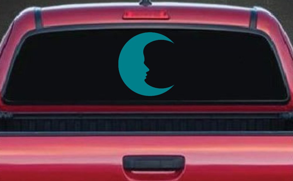 Man In The Moon Car or Truck Window Decal Sticker