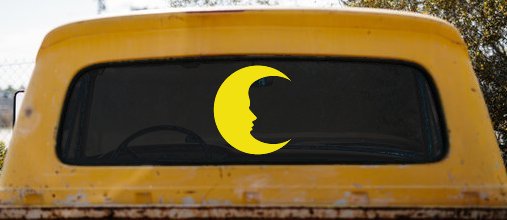 Man In The Moon Car or Truck Window Decal Sticker