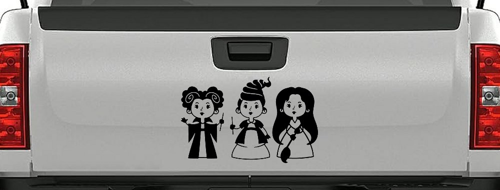 Baby Kid Sanderson Sisters Gothic Halloween Car or Truck Window Decal Sticker (Black)