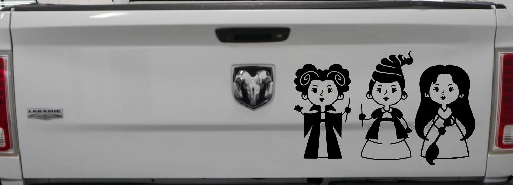 Baby Kid Sanderson Sisters Gothic Halloween Car or Truck Window Decal Sticker (Black)
