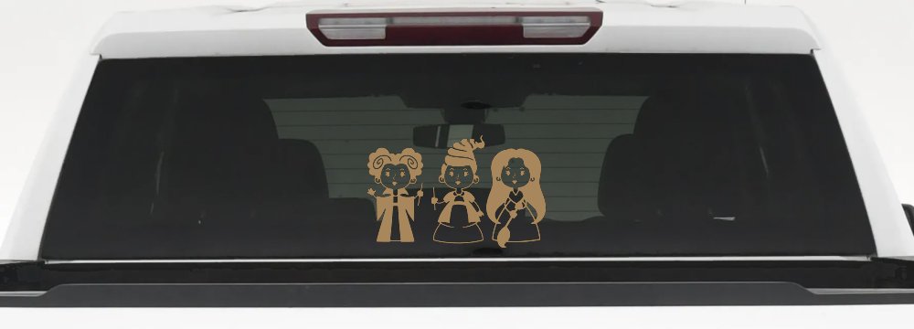 Baby Kid Sanderson Sisters Gothic Halloween Car or Truck Window Vinyl Decal Sticker (Light Brown)