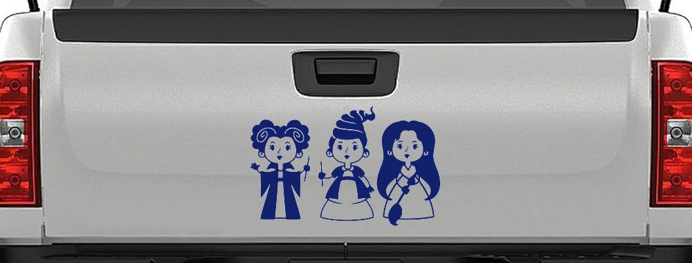 Baby Kid Sanderson Sisters Gothic Halloween Car or Truck Window Decal Sticker (Navy)