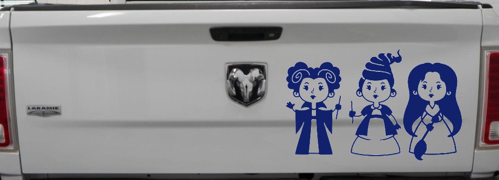 Baby Kid Sanderson Sisters Gothic Halloween Car or Truck Window Vinyl Decal Sticker (Navy)