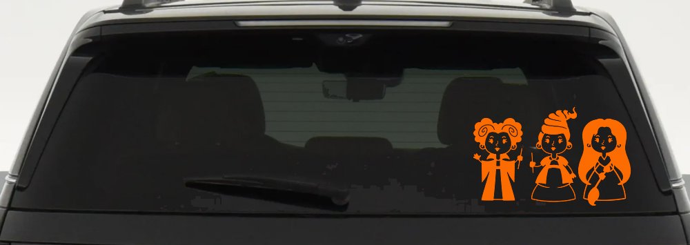 Baby Kid Sanderson Sisters Gothic Halloween Car or Truck Window Vinyl Decal Sticker (Orange)