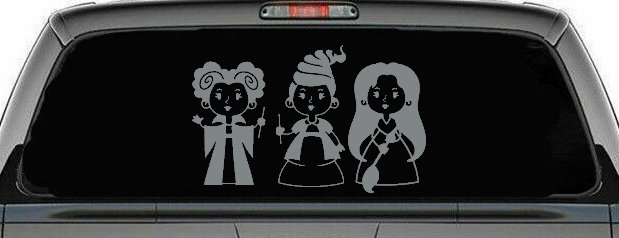 Baby Kid Sanderson Sisters Gothic Halloween Car or Truck Window Decal Sticker (Telegrey)
