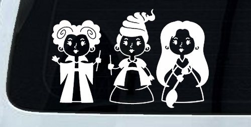 Baby Kid Sanderson Sisters Gothic Halloween Car or Truck Window Decal Sticker (White)