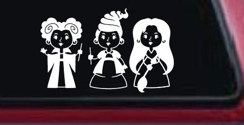 Baby Kid Sanderson Sisters Gothic Halloween Car or Truck Window Vinyl Decal Sticker (White)