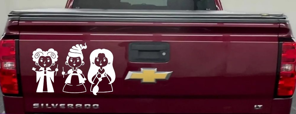 Baby Kid Sanderson Sisters Gothic Halloween Car or Truck Window Decal Sticker (White)