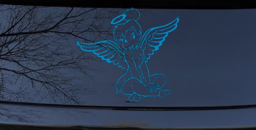Tinkerbell Tinker Bell Angel with Halo Fairy Tale Cartoons Car or Truck Window Decal Sticker