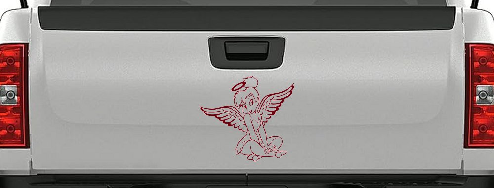Tinkerbell Tinker Bell Angel with Halo Fairy Tale Cartoons Car or Truck Window Decal Sticker