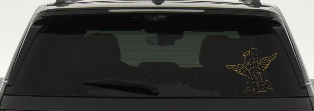 Tinkerbell Tinker Bell Angel with Halo Fairy Tale Cartoons Car or Truck Window Decal Sticker