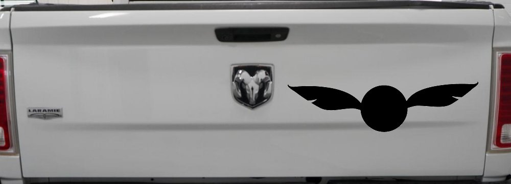 The golden Snitch Sci Fi Car or Truck Window Decal Sticker (Black)