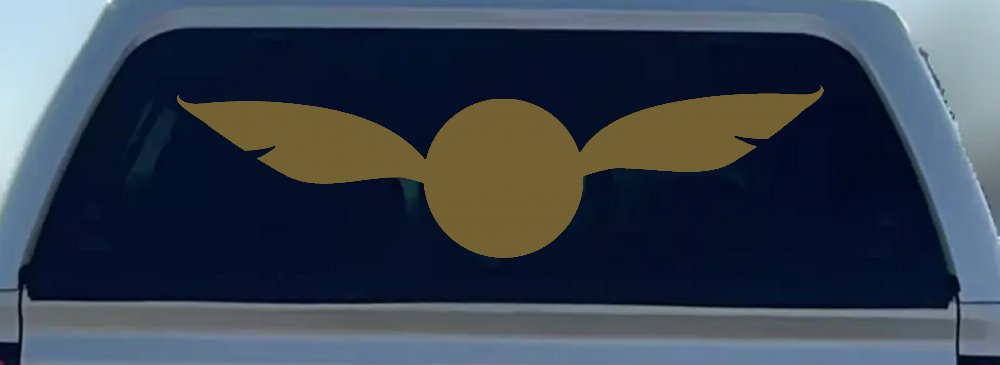 The golden Snitch Sci Fi Car or Truck Window Vinyl Decal Sticker (Gold)