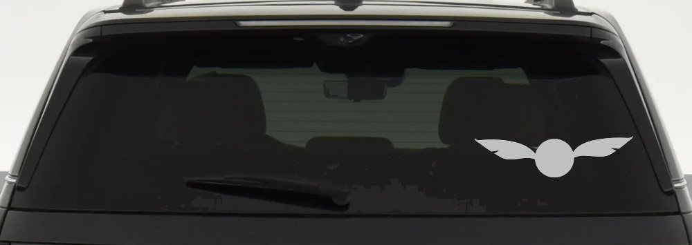 The golden Snitch Sci Fi Car or Truck Window Decal Sticker (Light Gray)