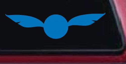 The golden Snitch Sci Fi Car or Truck Window Decal Sticker (Sky Blue)