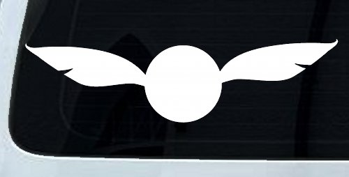 The golden Snitch Sci Fi Car or Truck Window Vinyl Decal Sticker (White)