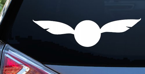 The golden Snitch Sci Fi Car or Truck Window Vinyl Decal Sticker (White)