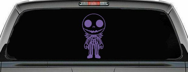 Baby Kid Jack Skellington Pumpkin King Gothic Halloween Car or Truck Window Vinyl Decal Sticker (Purple)