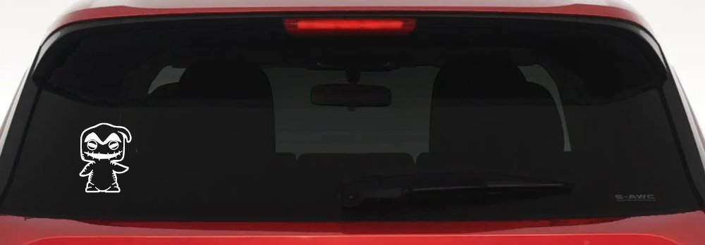 Baby Kid Nightmare Oogie Boogie Gothic Halloween Car or Truck Window Vinyl Decal Sticker (White)