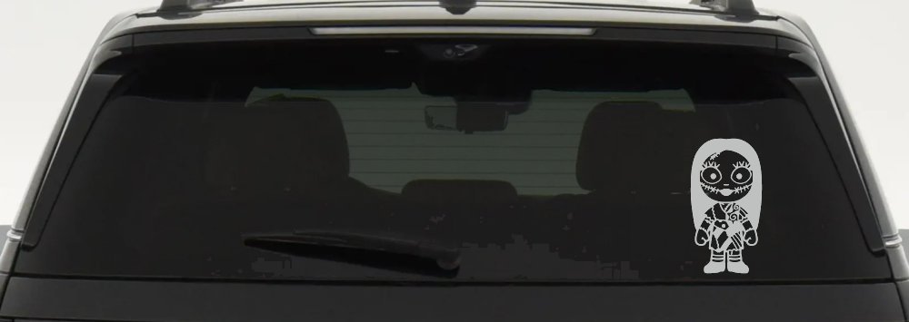 Baby Kid Sally Nightmare Gothic Halloween Car or Truck Window Decal Sticker (Light Gray)