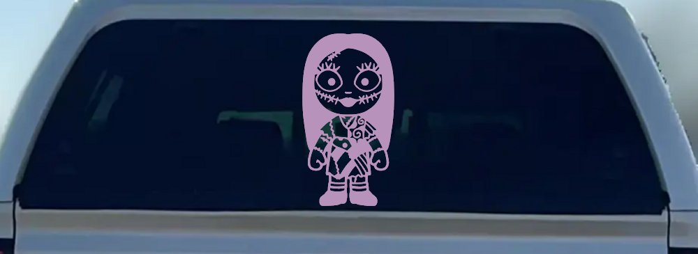 Baby Kid Sally Nightmare Gothic Halloween Car or Truck Window Decal Sticker (Lilac)