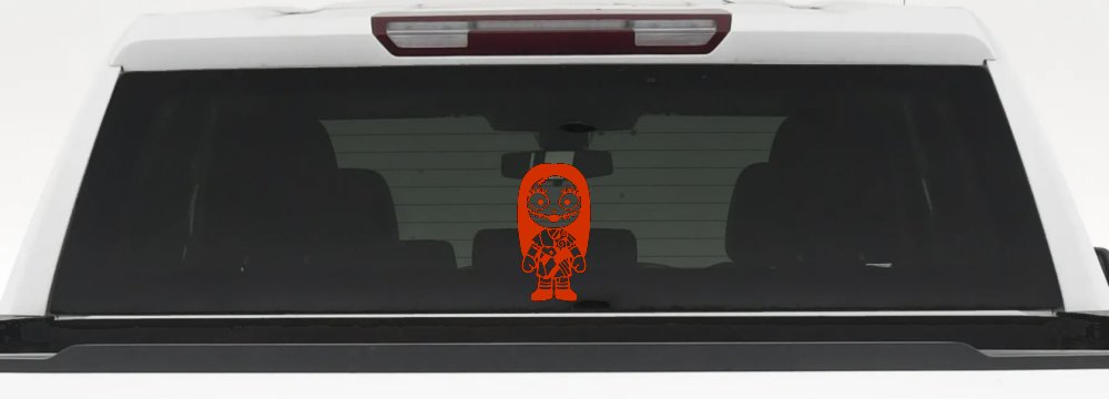 Baby Kid Sally Nightmare Gothic Halloween Car or Truck Window Vinyl Decal Sticker (Orange Red)