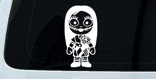 Baby Kid Sally Nightmare Gothic Halloween Car or Truck Window Decal Sticker (White)