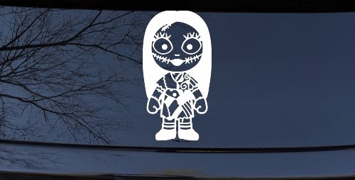 Baby Kid Sally Nightmare Gothic Halloween Car or Truck Window Decal Sticker (White)