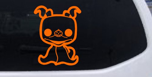 Baby Kid Puppy Dog Zero Nightmare Gothic Halloween Car or Truck Window Decal Sticker (Orange)