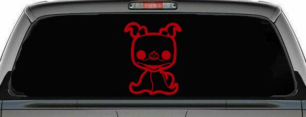 Baby Kid Puppy Dog Zero Nightmare Gothic Halloween Car or Truck Window Decal Sticker (Red)