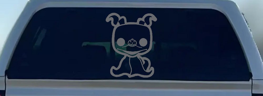 Baby Kid Puppy Dog Zero Nightmare Gothic Halloween Car or Truck Window Decal Sticker (Silver)