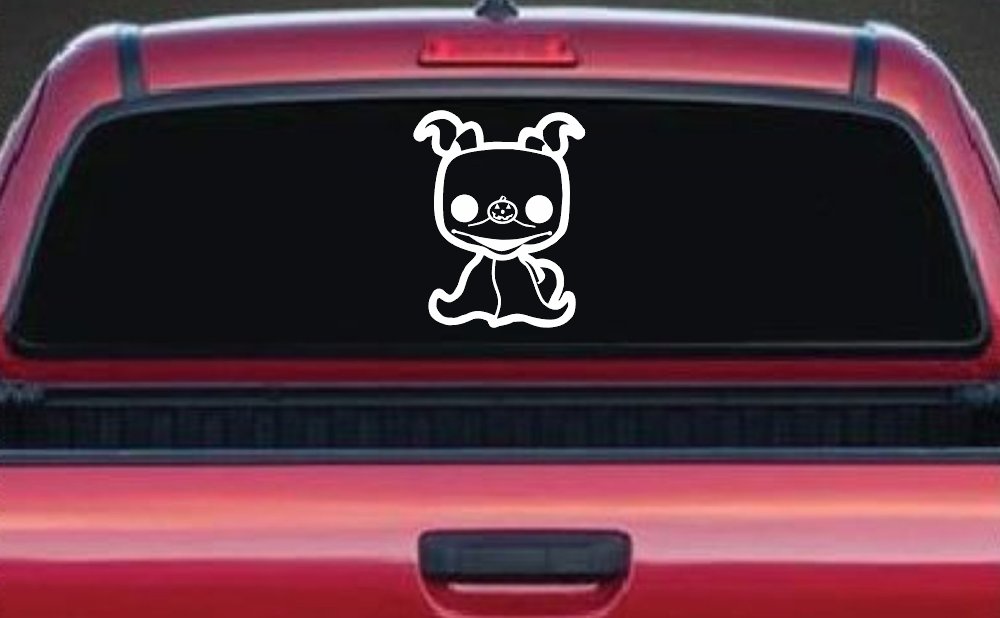 Baby Kid Puppy Dog Zero Nightmare Gothic Halloween Car or Truck Window Vinyl Decal Sticker (White)