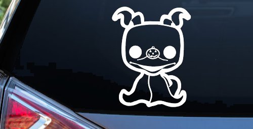 Baby Kid Puppy Dog Zero Nightmare Gothic Halloween Car or Truck Window Vinyl Decal Sticker (White)