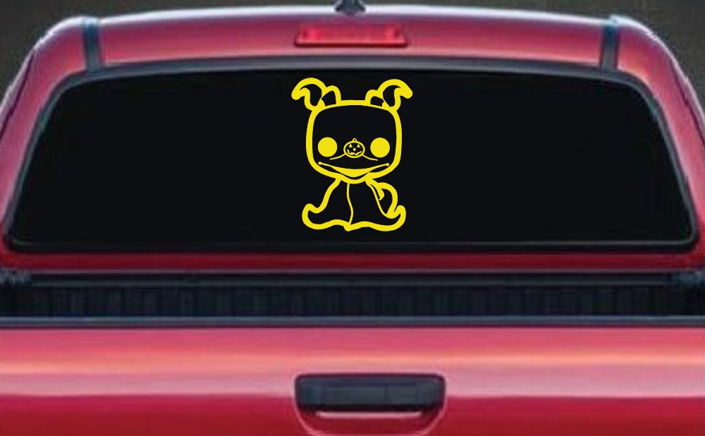 Baby Kid Puppy Dog Zero Nightmare Gothic Halloween Car or Truck Window Vinyl Decal Sticker (Yellow)
