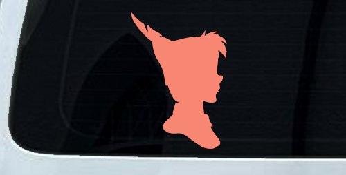 Peter Pan Cartoons Car or Truck Window Vinyl Decal Sticker (Coral)