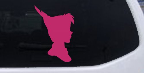 Peter Pan Cartoons Car or Truck Window Decal Sticker (Hot Pink)
