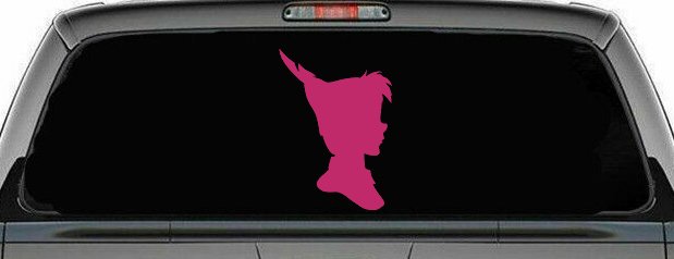 Peter Pan Cartoons Car or Truck Window Vinyl Decal Sticker (Hot Pink)