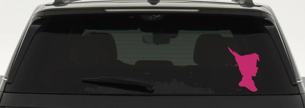 Peter Pan Cartoons Car or Truck Window Decal Sticker (Hot Pink)
